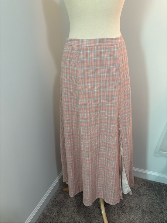 DRA Los Angeles Dresses & Skirts - Plaid Maxi Skirt with Side Slit